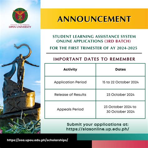 Student Learning Assistance System (SLAS) Online Application.
